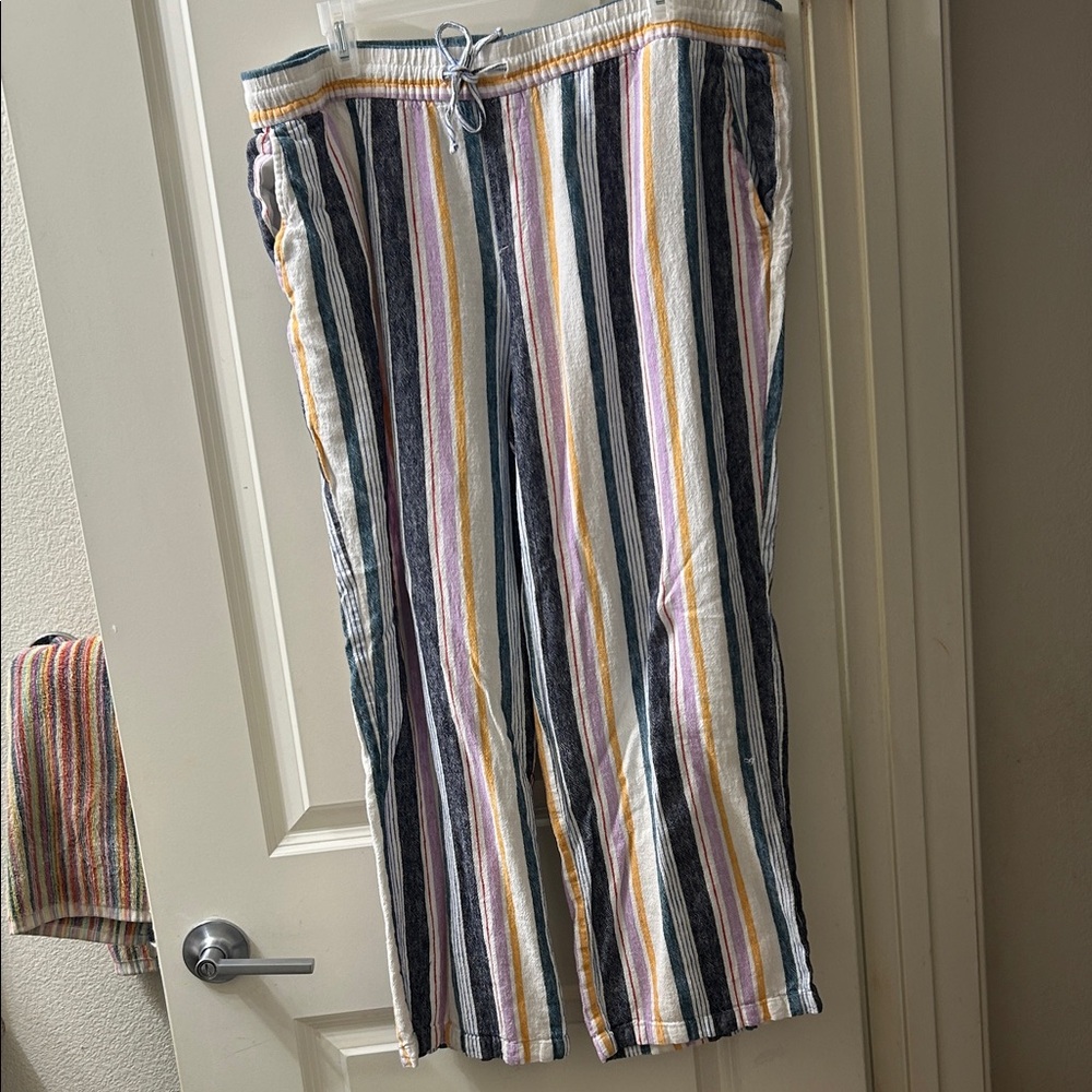 Old Navy Striped Linen Pants Size Xl